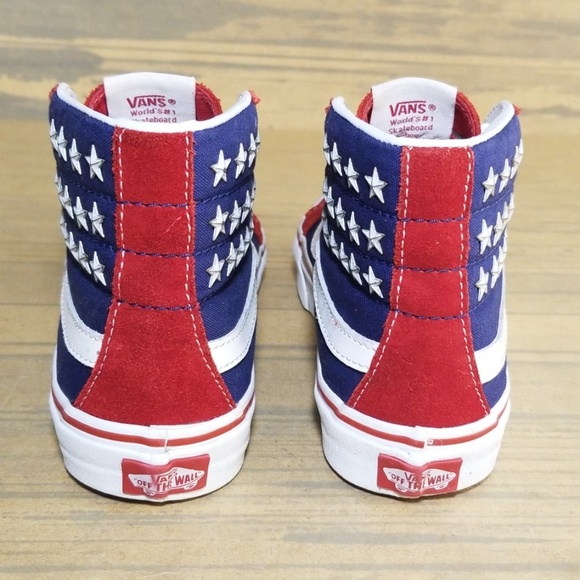 ***SOLD***Vans Sk8-Hi American Flag Studded Star - Picture 6 of 8
